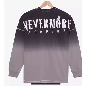 Wednesday Nevermore Academy Ombré Long Sleeve T-Shirt — BoxLunch Exclusive